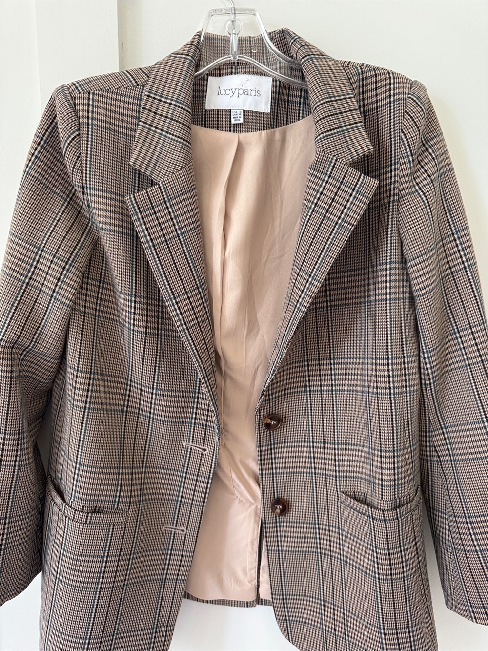 Lucy Paris Women’s Sherlock Plaid Blazer Plaid Size S - Picture 4 of 9